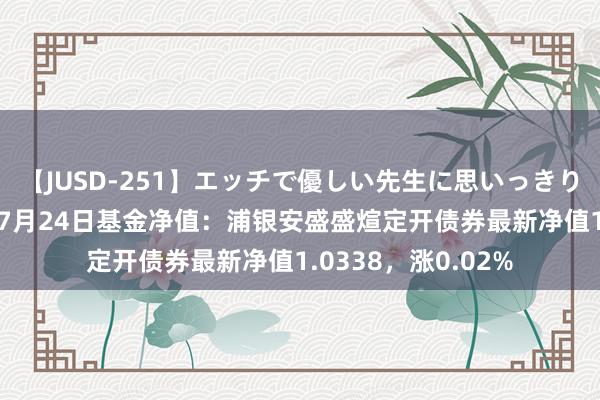 【JUSD-251】エッチで優しい先生に思いっきり甘えまくり4時間 7月24日基金净值：浦银安盛盛煊定开债券最新净值1.0338，涨0.02%