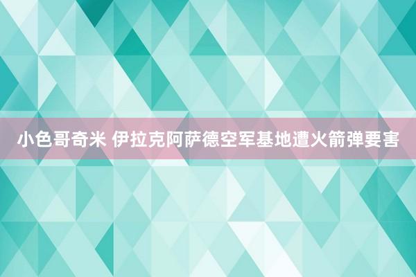 小色哥奇米 伊拉克阿萨德空军基地遭火箭弹要害