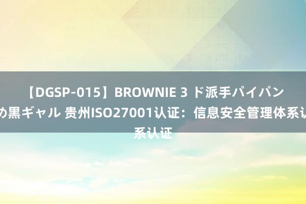 【DGSP-015】BROWNIE 3 ド派手パイパン強め黒ギャル 贵州ISO27001认证：信息安全管理体系认证