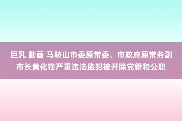 巨乳 動画 马鞍山市委原常委、市政府原常务副市长黄化锋严重违法监犯被开除党籍和公职