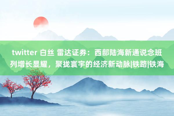 twitter 白丝 雷达证券：西部陆海新通说念班列增长显耀，聚拢寰宇的经济新动脉|铁路|铁海